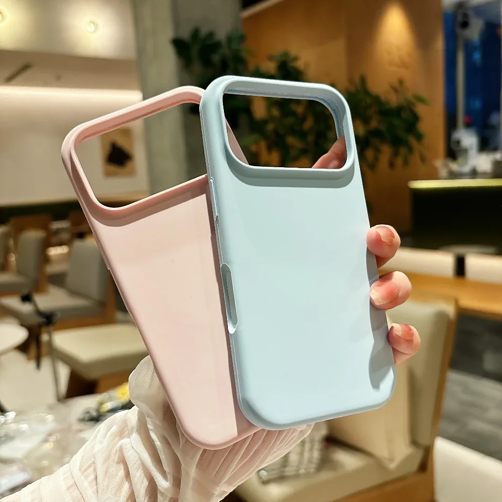 Funda de color caramelo para iPhone 17, 16, 15, 14 Pro Max, Air Plus, 12, 13 y 11, silicona líquida suave, fina y a prueba de golpes_voghion.com