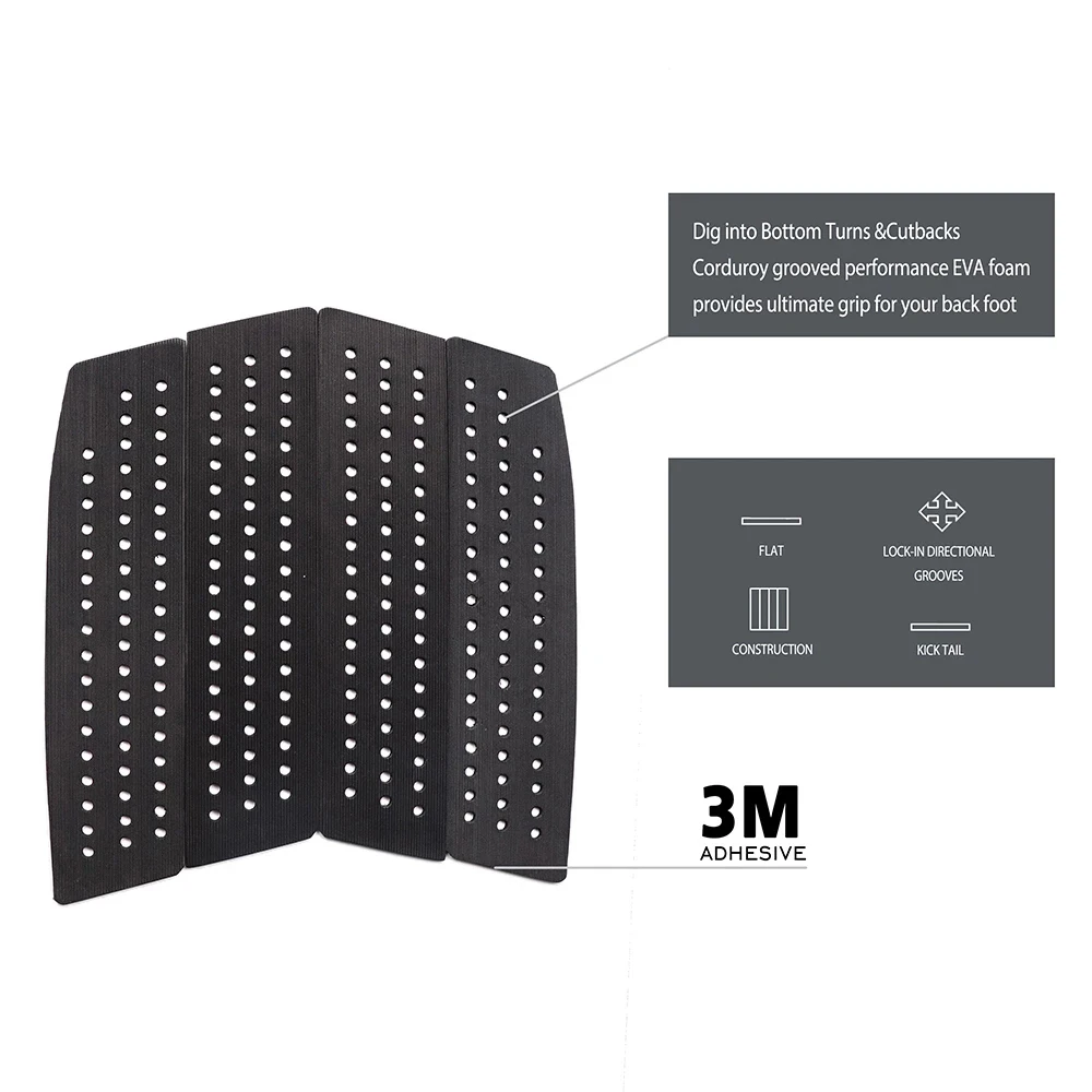 Surfcasting Surfboard Traction Pad Tail Pad EVA Surf Traction Surf Pads Foam Anti-slip SUP Deck