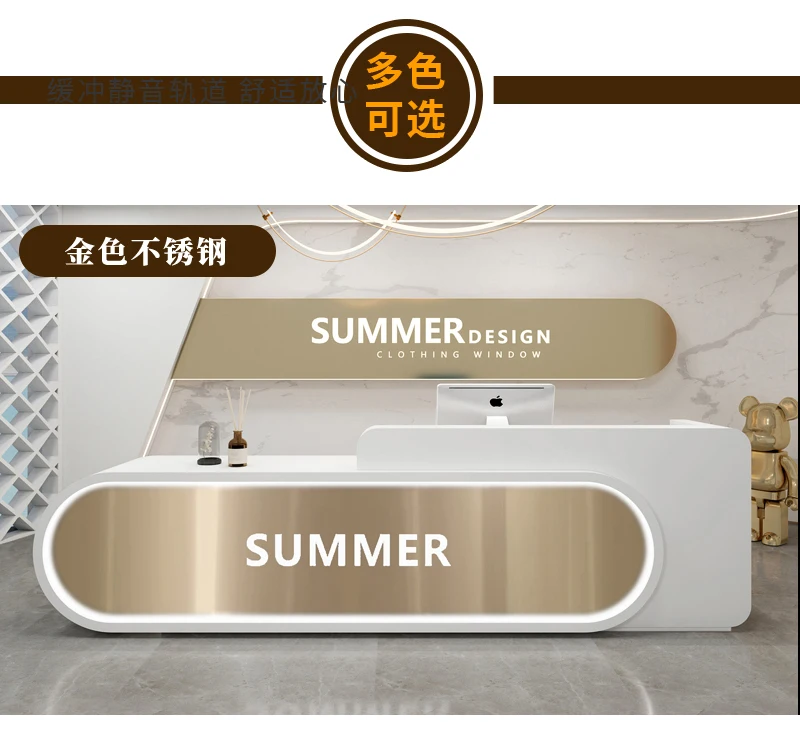 Description Picture 3 of itemExecutive Shop Reception Desks Mobile Pulpit Futuristic Service Reception Desks Cashier Mesa De Escritorio Modern Furniture