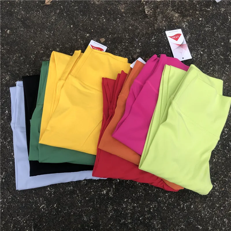 Solid Color 2.0 Soft Tights Women Yoga Leggings Tight Hight Waist Gym Sports Pant Compression Support Comprehensive Training Jog