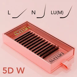 Premium Faux Mink W - Shaped Eyelash Extensions - Soft, Double Tip Volume Fans - 6 mm (5D W LASH EXTENSION)