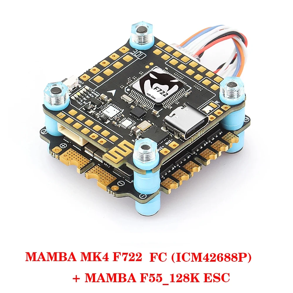 DIATONE MAMBA MK4 F722 Flight Controller ICM42688P W/ AM32  F55 / F65_128K 4in1 ESC Dshot 300/600/1200 for RC FPV Racing Drone thumbnail 5