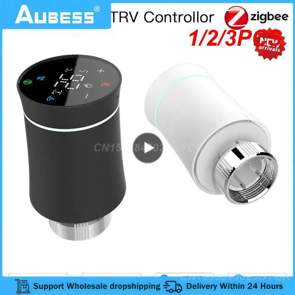 

1/2/3PCS ZigBee3.0 TRV Tuya Radiator Actuator Valve Smart Programmable Thermostat Temperature Heater Control Alexa home