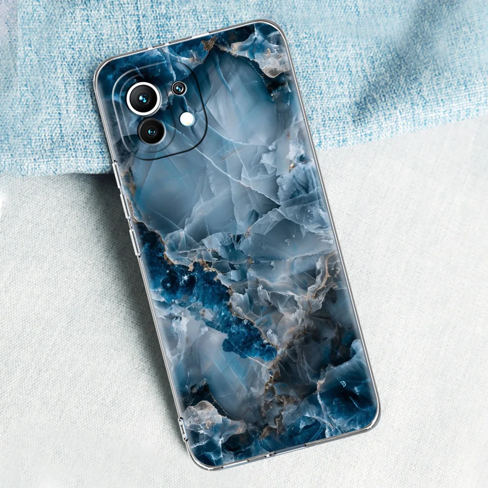 Clear Marble Stone Phone Case Cover