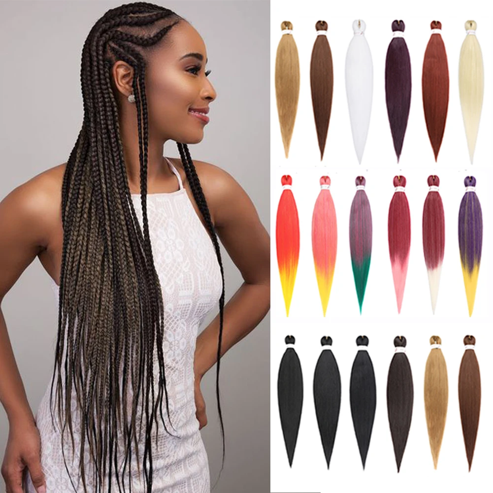 Pre-stretched braiding haja stv braiding haja hotsale vize beállítás 26 hüvelykes Prémium Szintetikus Izomrost Horgolás Csavarás braids számára Nők