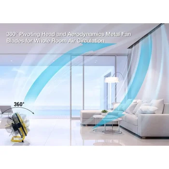 Geek Aire 12 Inch Battery Operated Floor Fan Portable Cordless Metal Blade High Velocity for Camping Travel Hurricane 5