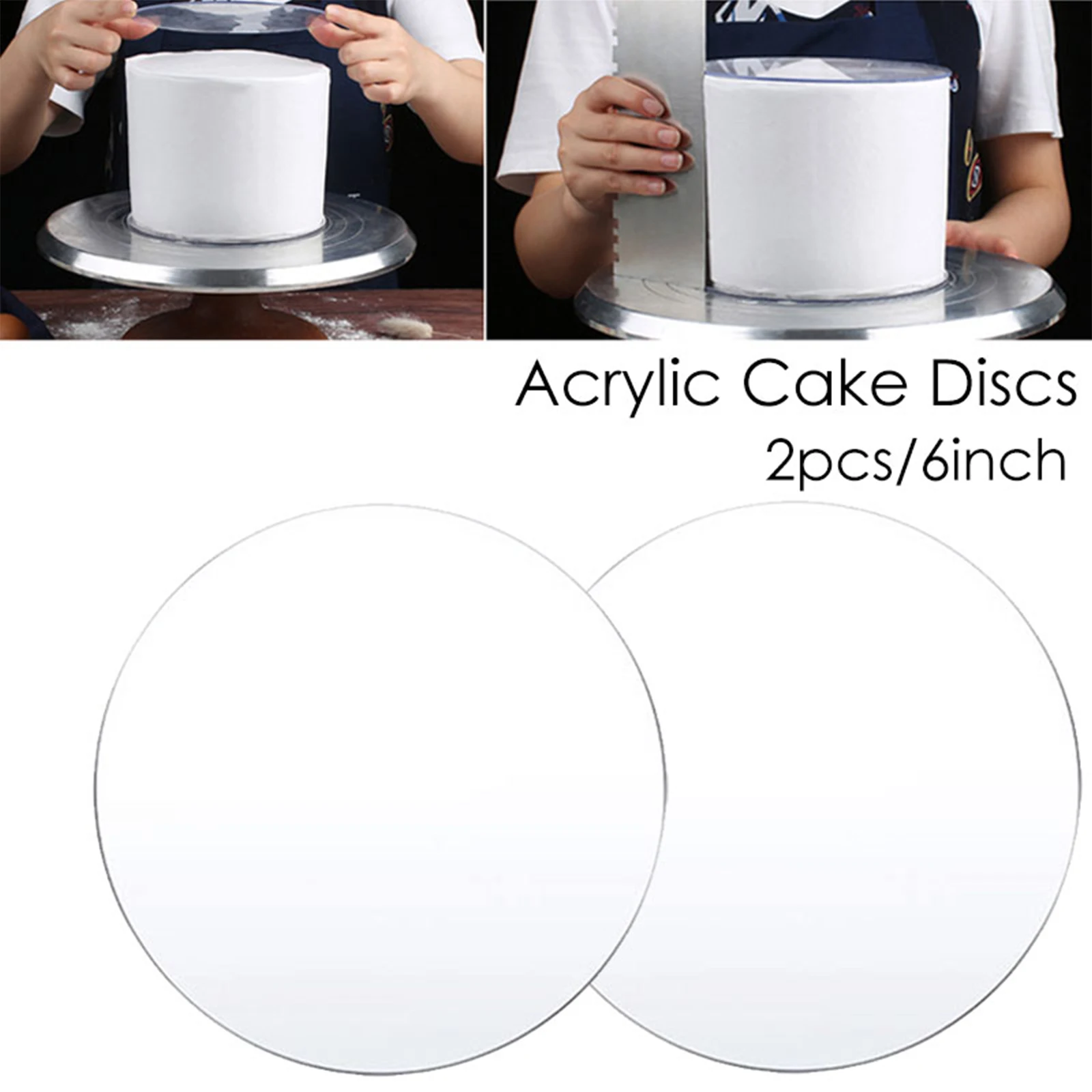 RoundAcrylicCakeDiscsTopperReusableAcrylicCakeBoardsDiskBase