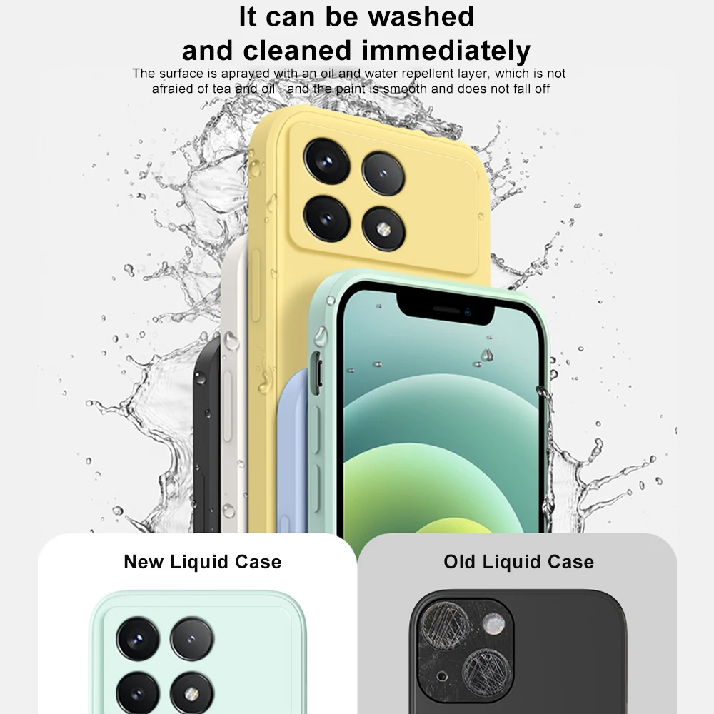 Liquid Silicone Soft Protective Phone Case for Xiaomi Poco X6 Pro/X6 5G