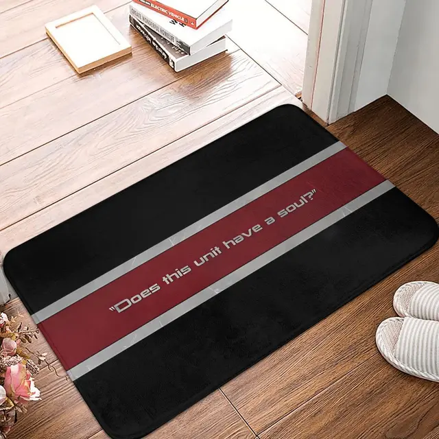 Mass Effect Does This Unit Have A Soul Game Non-slip Doormat Carpet Living Room Bedroom Mat Welcome Home Decor