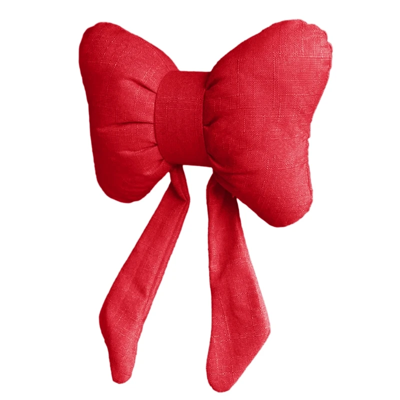 자동차 좌석 머리 받침 목 휴식 쿠션 Bowknot 자동차 목 베개 부드러운 목 지원 자동차 좌석 뒤 베개 목 통증 완화