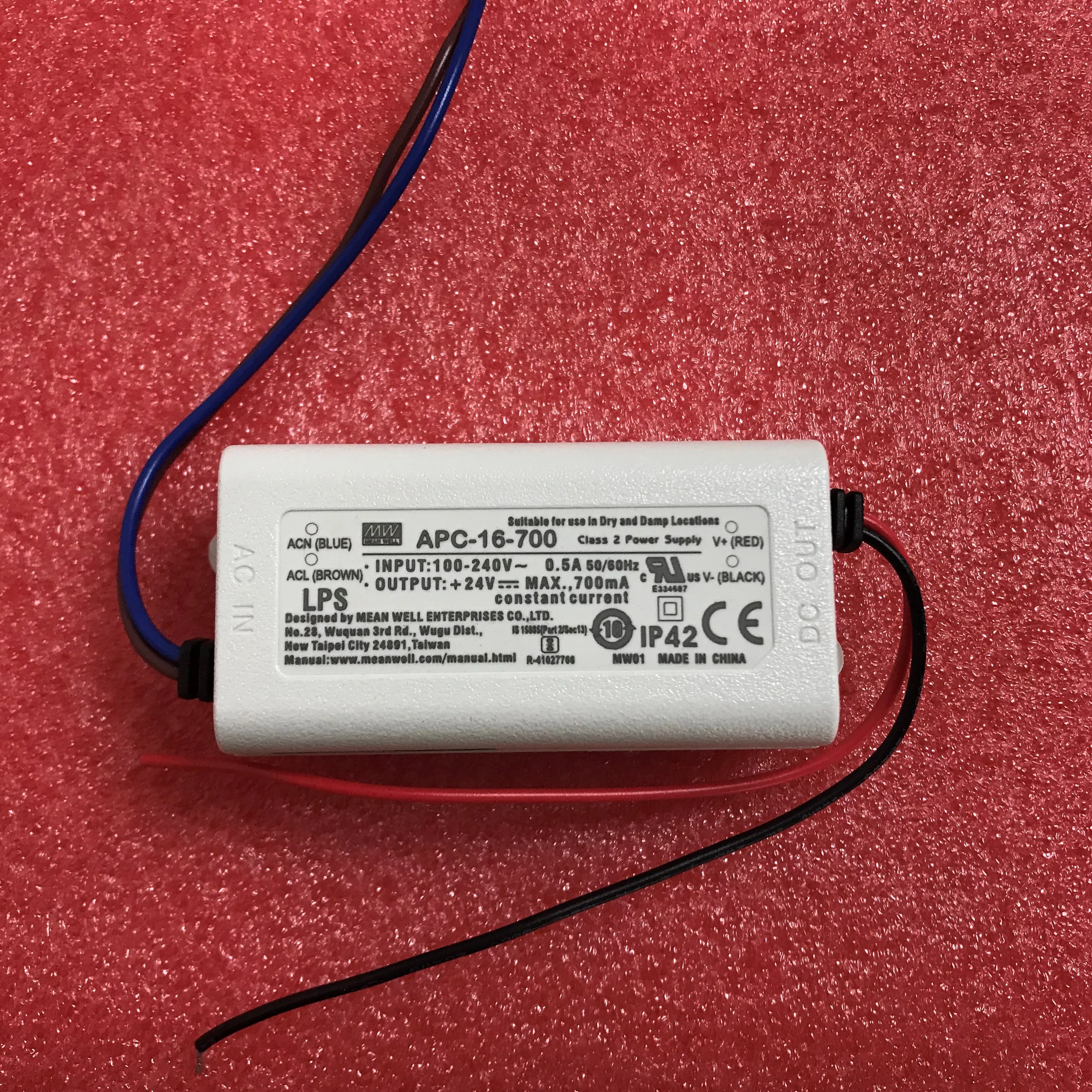 MEAN WELL APC-16 APC-16-350 APC-16-700 단일 출력 정전류 스위칭 전원 공급 장치