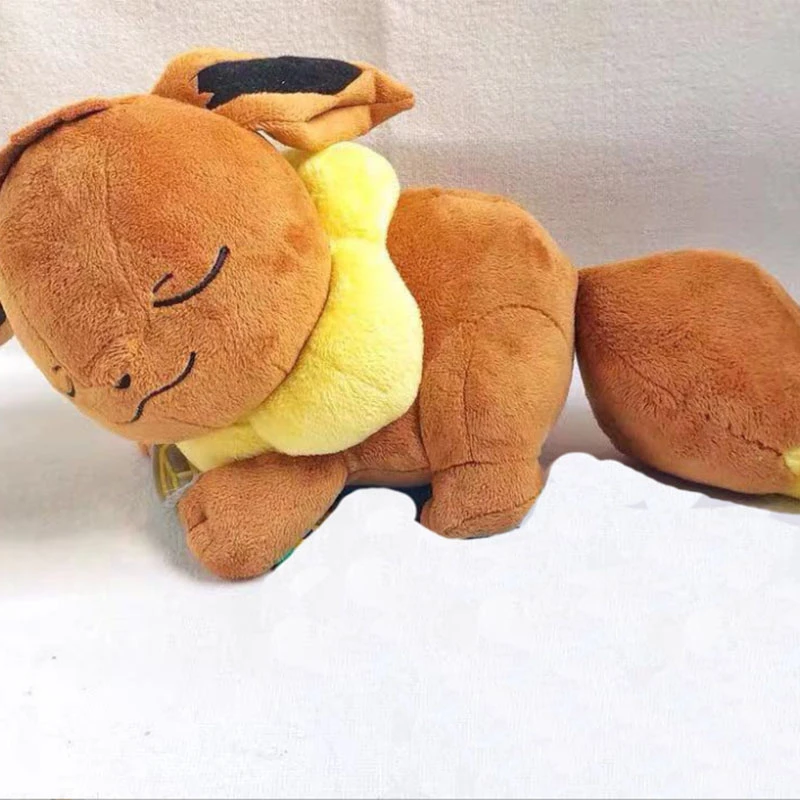 35CM Big Size Pokemon Sleep Eevee Doll Anime Games Kawaii Toys Pillow