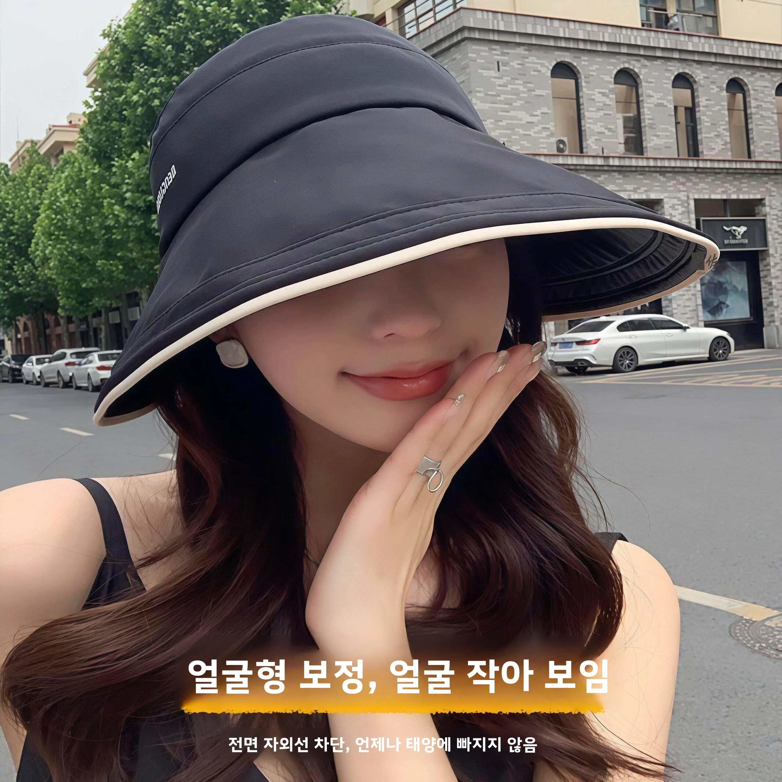 여성용 자외선 차단 접이식 챙넓은 빈탑햇 신상 2026 낚시꾼 모자 야외 작업 머리 보호 액세서리