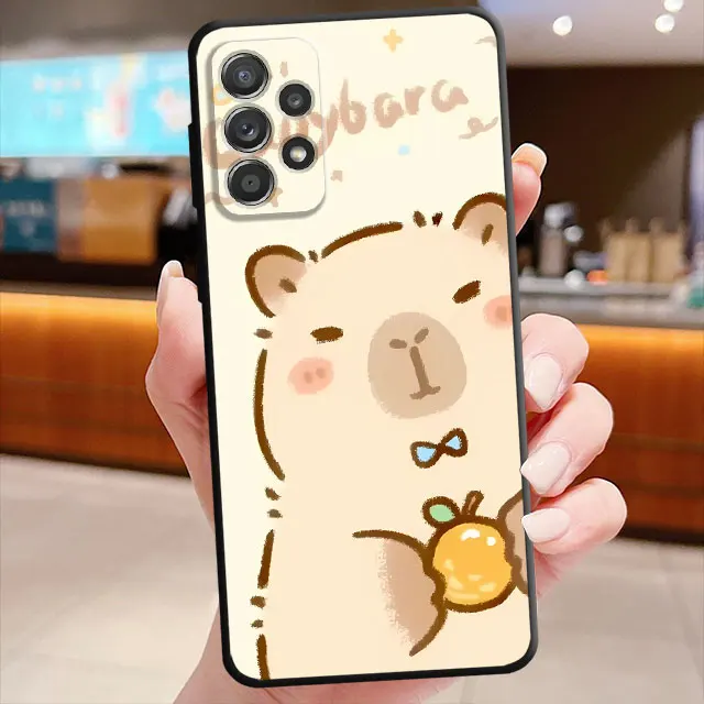 Adorable Cartoon Capybara Silicone Phone Case
