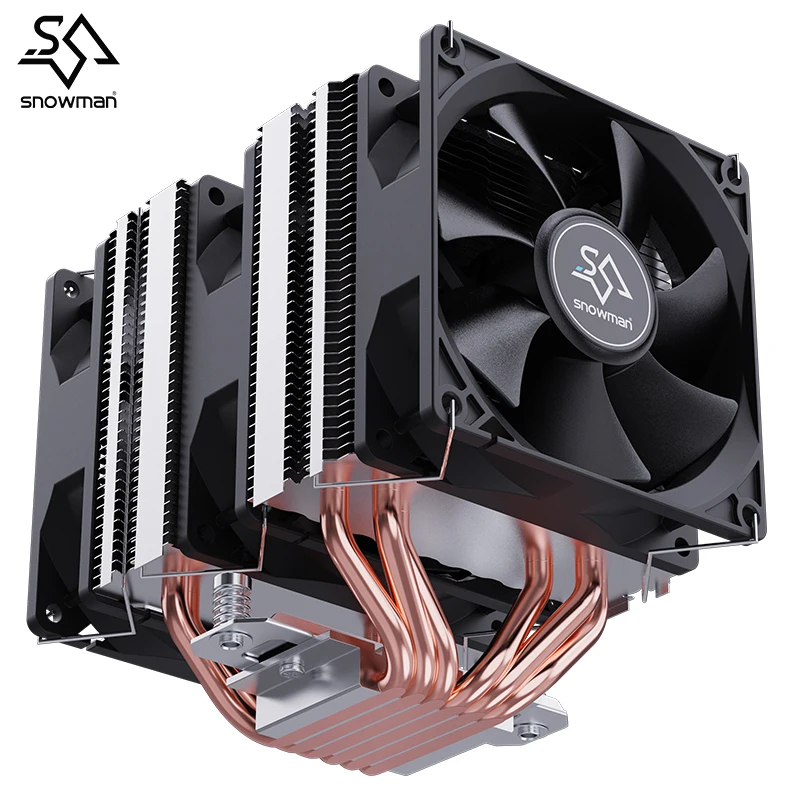 SNOWMANMX6AirCPUCooler6HeatPipes4PinPWMRGBPCCoolingFan
