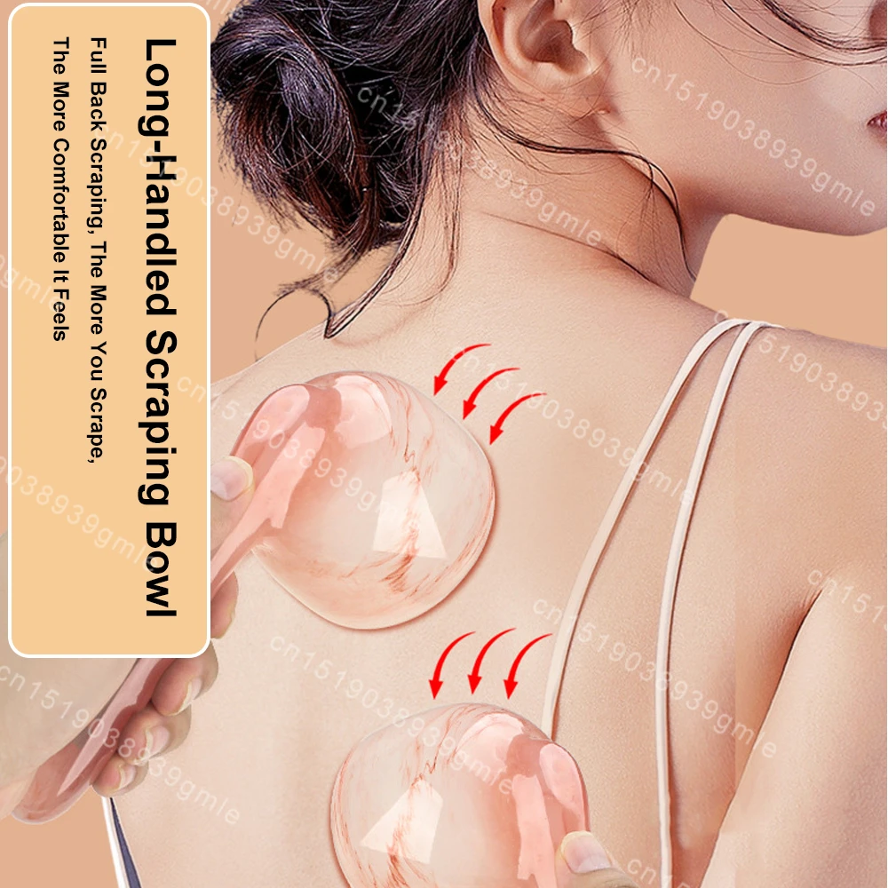 Resin Gua Sha Massage Tool Scraping Lymphatic Drainage Massager Manual Full Body Relief for Neck Legs Belly & Back 6