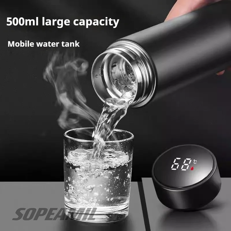 Car Vacuum Cup Temperature Display Coffee Cup Mercedes-Benz