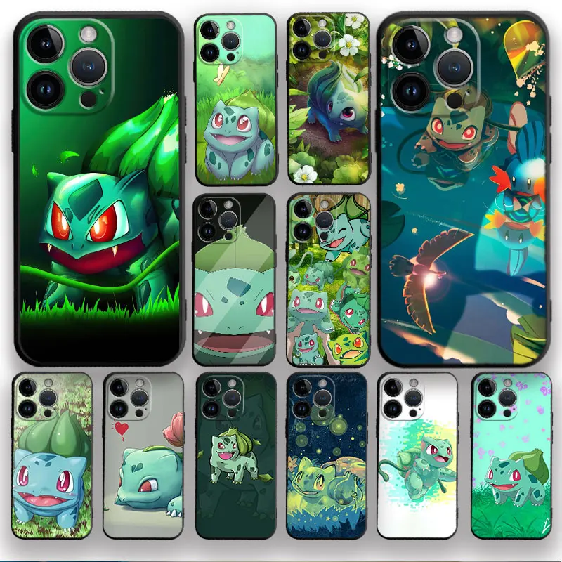 Comics Pokemon Green Bulbasaur Per Iphone 14 13 12 11 Pro X Xr Xs Max 8 7 Plus Mini Custodia Per Telefono