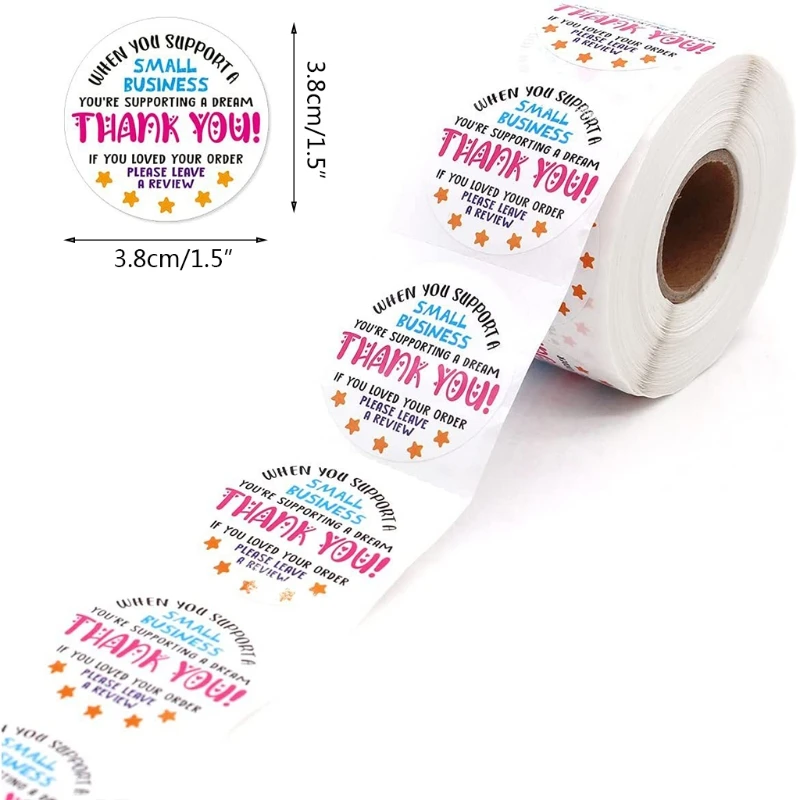 Thank You Stickers 500pcs Thank You Stickers for Small Owners Sellers