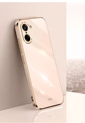 Luxury Shockproof Silicone Phone Case with Plated TPU Finish for OnePlus Ace 5 Racing (Pink(XL-DD))