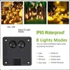 200LED Solar String Lights Outdoor Crystal Fairy Light Chritmas Garland 8 Modes Waterproof Patio Light for Garden Party Decor 6