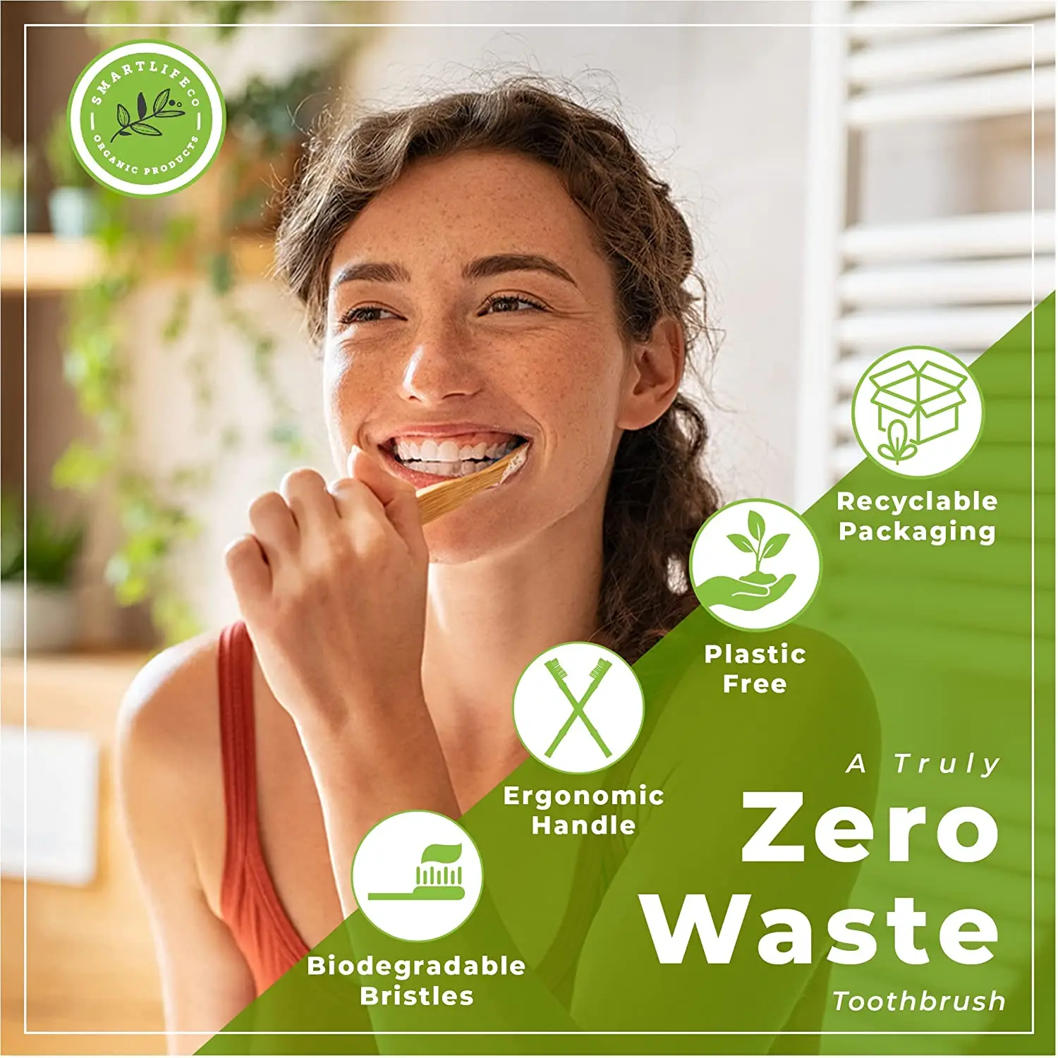Bamboo Toothbrushes 100Pcs Eco Friendly Resuable Toothbrush Adult Wooden Soft Tooth Brush Eco Friendly Vegan