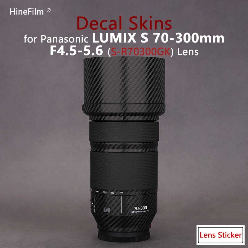 

Lumixs 70-300 F4.5-5.6 S-R70300 Lens Decal Skin for Panasonic 70-300mm F4.5-5.6 MACRO O.I.S. Lens Sticker Premium Protector