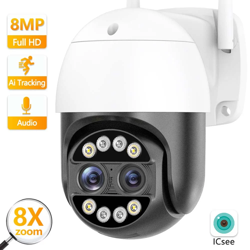 4KDualLensIPCamera8MPWiFiOutdoorCCTVSecurityVideo