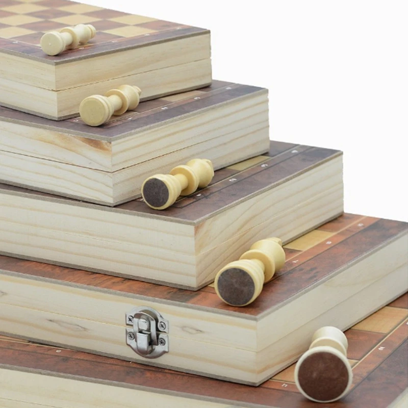 Folding Wooden Chess Set 5 Sizes Board Game foldable chess board folding chess board board game