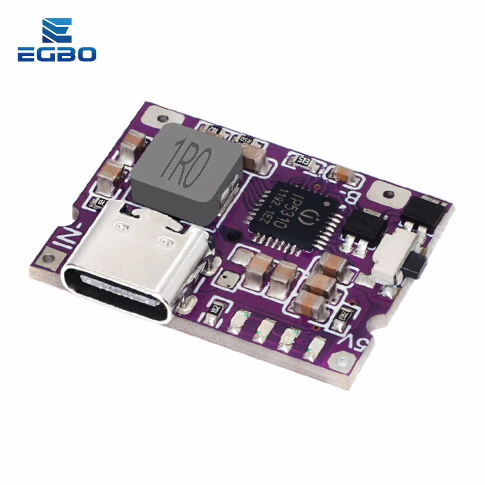1~10 Stück IP5310 Typ-C USB-A 5V 3,1A Boost-Konverter Step-Up Strommodul Powerbank-Zubehör mit Schalter und LED-Anzeige – Detail 14