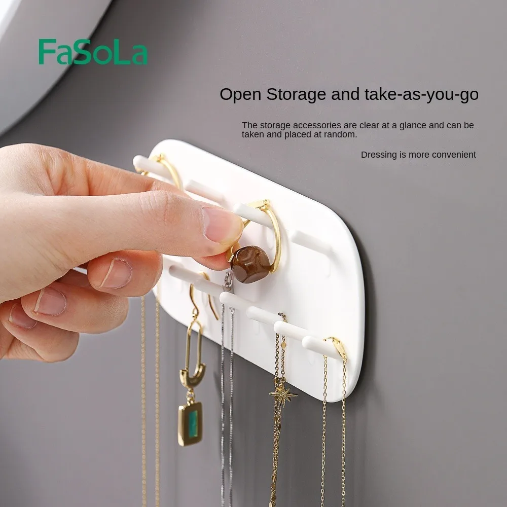 

Hanging Adhesive Hook New Adhesive White Storage Rack Wall Hanging Traceless Storage Hook Home