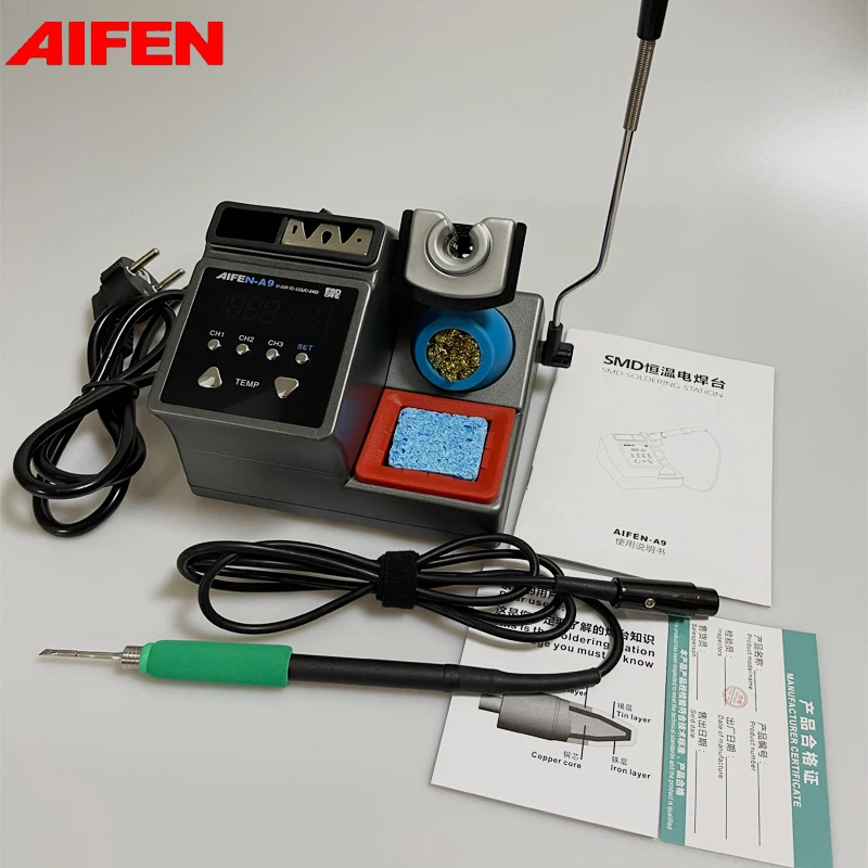 hot stapler plastic welder AIFEN A9 120W C115 C210 C245 HIGH-PRECISION Soldering Station For JBC T210 T245 T115 Handle For PCB Solder Repair Welding tool inverter welder