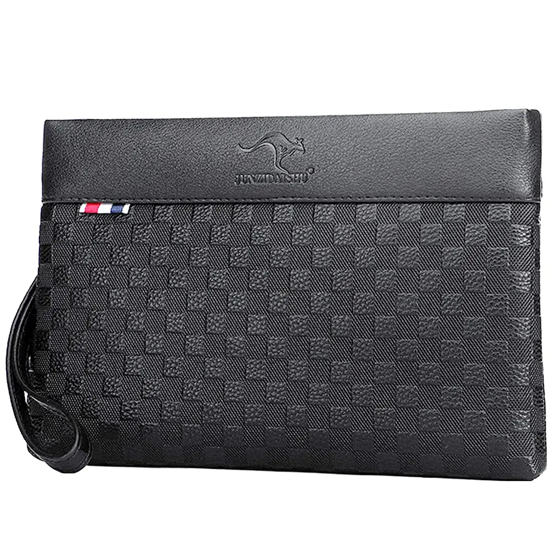 

2024 new Fashion Leather Men's Clutch Bag Handbag Brand PU Leather Bag Classic Black Large Capacity Envelope Bag