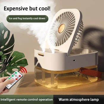 Wireless Humidifier with Fan 2.5L Large Capacity Water Mist USB Portable Air Conditioner Diffuser For Home Room Remote Control 1