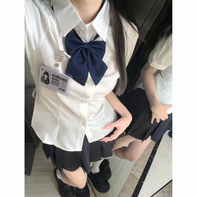 White Sweet Shirt Women Korean Fashion Preppy Style Jk Bandage Short Sleeve Shirt Ladies Summer Y2K Slim Elegant Bow Tops New - Image 4