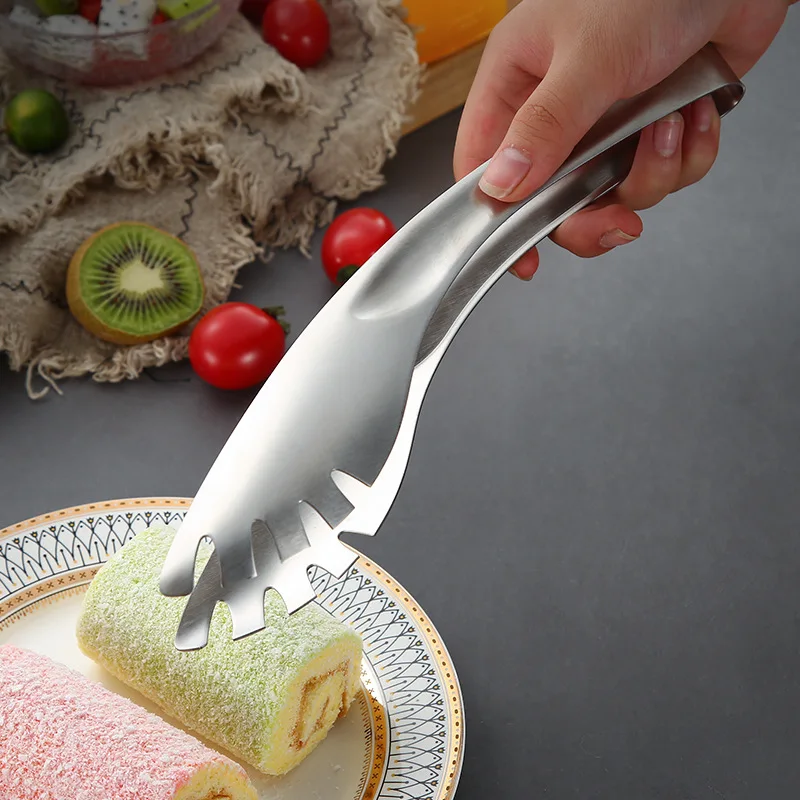 1Pcs Stainless Steel Toothed Noodle Clip Multifunctional Pasta Spaghetti Tongs Food Clips Cookware Kitchen Accessories for Gifts
