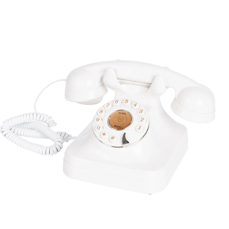 Retro plug-in landline, office and home decoration telephone, home fixed wired telephone, rural creativity nostalgia