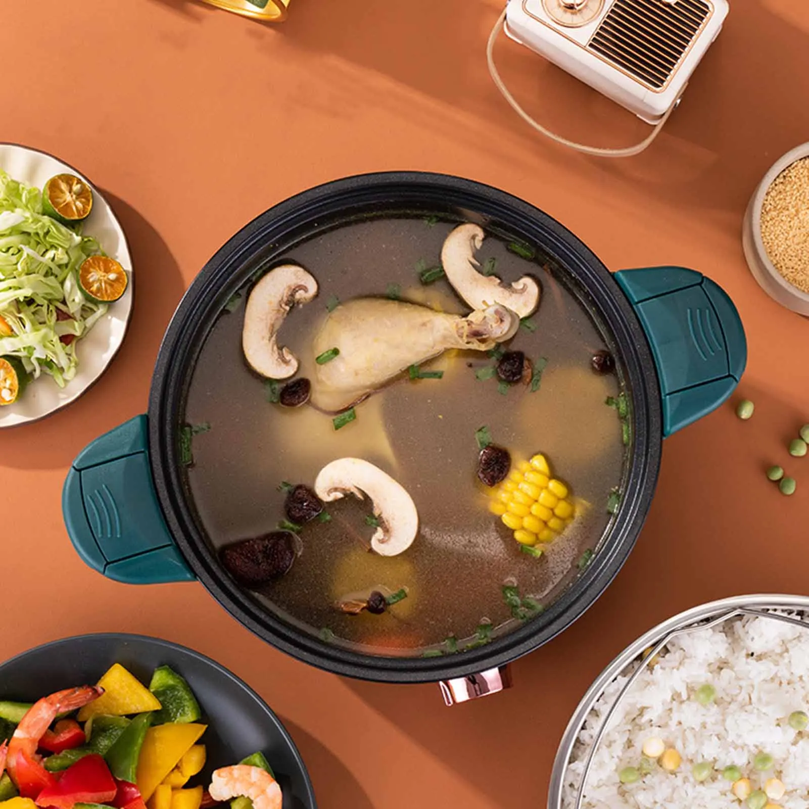 3L Electric Rice Cooker Multifunctional Pan Non-stick Cookware Hotpot for Kitchen Soup MultiCooker Cooking Home Appliances