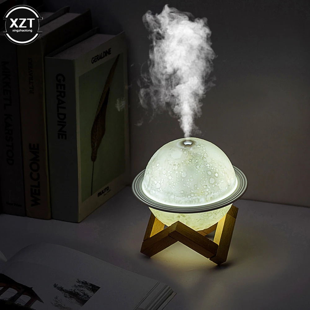 Air Humidifier Large-capacity 3D Moon Electric Aroma Diffuser with LED Light Relieve Fatigue for Friends Family Relatives Gifts