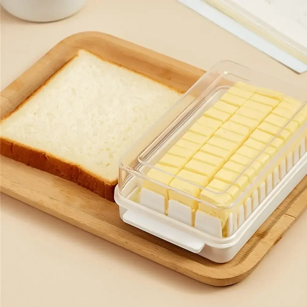 1PC Butter Cutting Storage Box with Lid Cheese and Cheese Storage Fresh-keeping Box Baking Butter Knife Chopper Tool