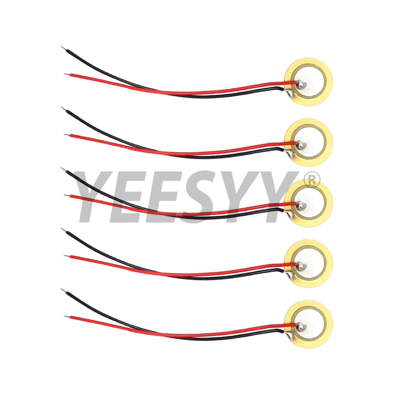 10/20pcs 12MM 15MM 18MM 20MM 27MM 35MM 50MM 압전 세라믹 웨이퍼 플레이트(와이어 포함), 직경 구리 버저 스피커