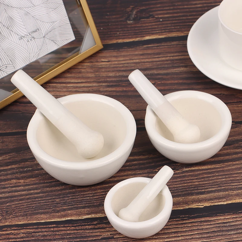 60/80/100mm Mortar And Pestle Spice Crusher Ceramic Bowl Hard Food Kitchen Tool Vanilla Spice Tea Garlic Grinder nut spice grinder,herb grinder,herb spice grinder
