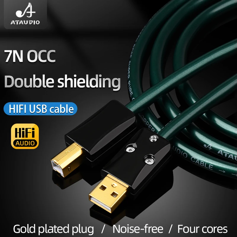 Ataudio-cabo Hifi Usb tipo a para b Usb a para c Usb c para b c para c Áudio Cabo Otg para pc Dac Celular - Image 6