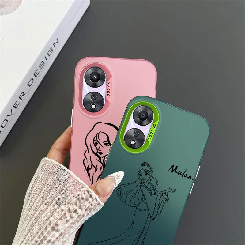 Disney Mulan Princess Per Oppo A 31 37 38 55 57 58 74 76 78 94 98 Reno 6 7 8 Z T Pro Custodia Colorata Per Telefono Funda Cover In Silicone