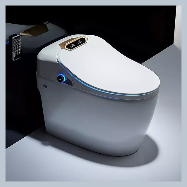 Ceramic Automatic Sanitary Waterless Toilet Electronic Intelligent Closestool Night Light Smart Toilet WC Toilet Bowl 1