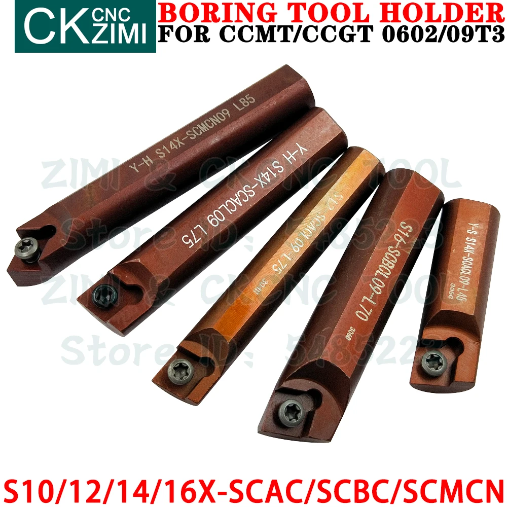 S10X S12 S14X S16X SCACL09 SCACR09 SCBCL06 SCBCR06 SCBCL09 SCBCR09 SCMCN06 SCMCN09 Boring Turning Tool Holder CNC CCMT Inserts