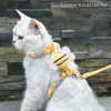 Cat Harness Leash Collar Set Adjustable Cartoon Bee Double Layer Dog Harness Small Medium Pet Collar Leash Outdoor Walking 1