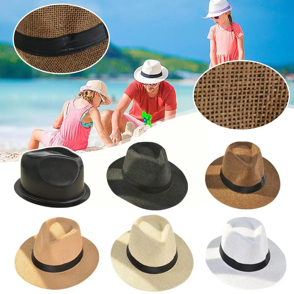 Wide Brim Straw Suns Hat For Men Big Women Panama Hats Male Outdoor Fishing  Beach Foldable Jazz Tops Hat Sunscreen Visor Hat Z4P - AliExpress