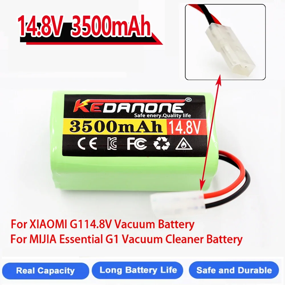 Batteria Ricaricabile 14.8V 3500Mah 18650 Per Xiaomi Mi Robot Vacuum-Mop Essential (Mjstg1) Robot Vacuum 14.4V Xiaomi G1 Batteria