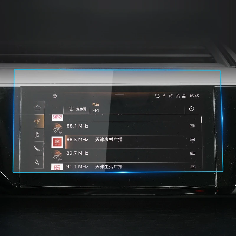 

For Audi e-tron 2016 2017 2018-2022 Tempered Glass Navigation Screen Protector LCD Touch Display Film interior Car Accessories